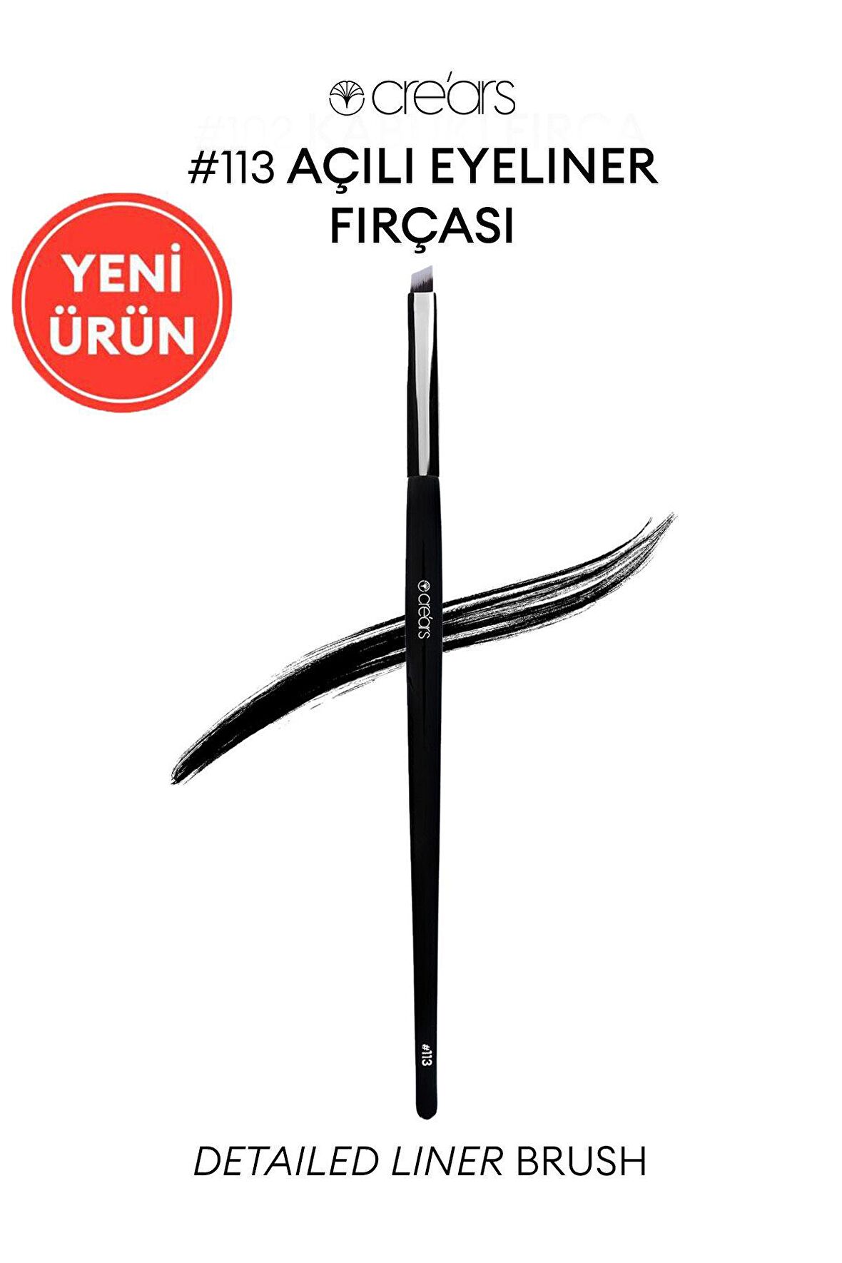 Açılı Eyeliner Fırçası Cre'Ars Detailed Liner Brush #113