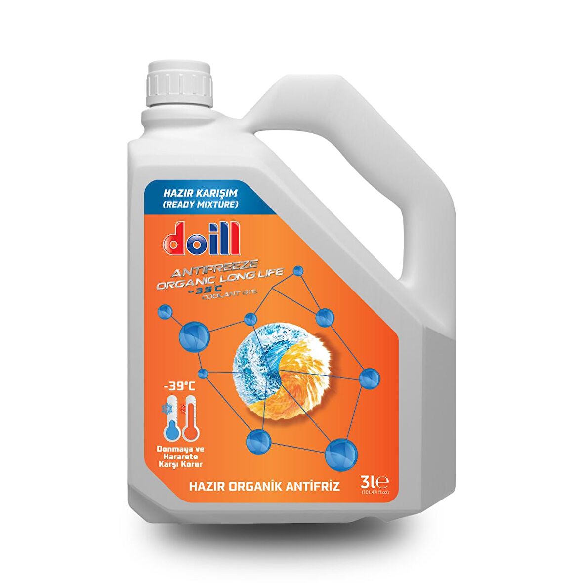 Hazır Karışım -39 Derece 3 Litre Kırmızı Organik Antifriz - G12 (Üretim Yılı: 2025)