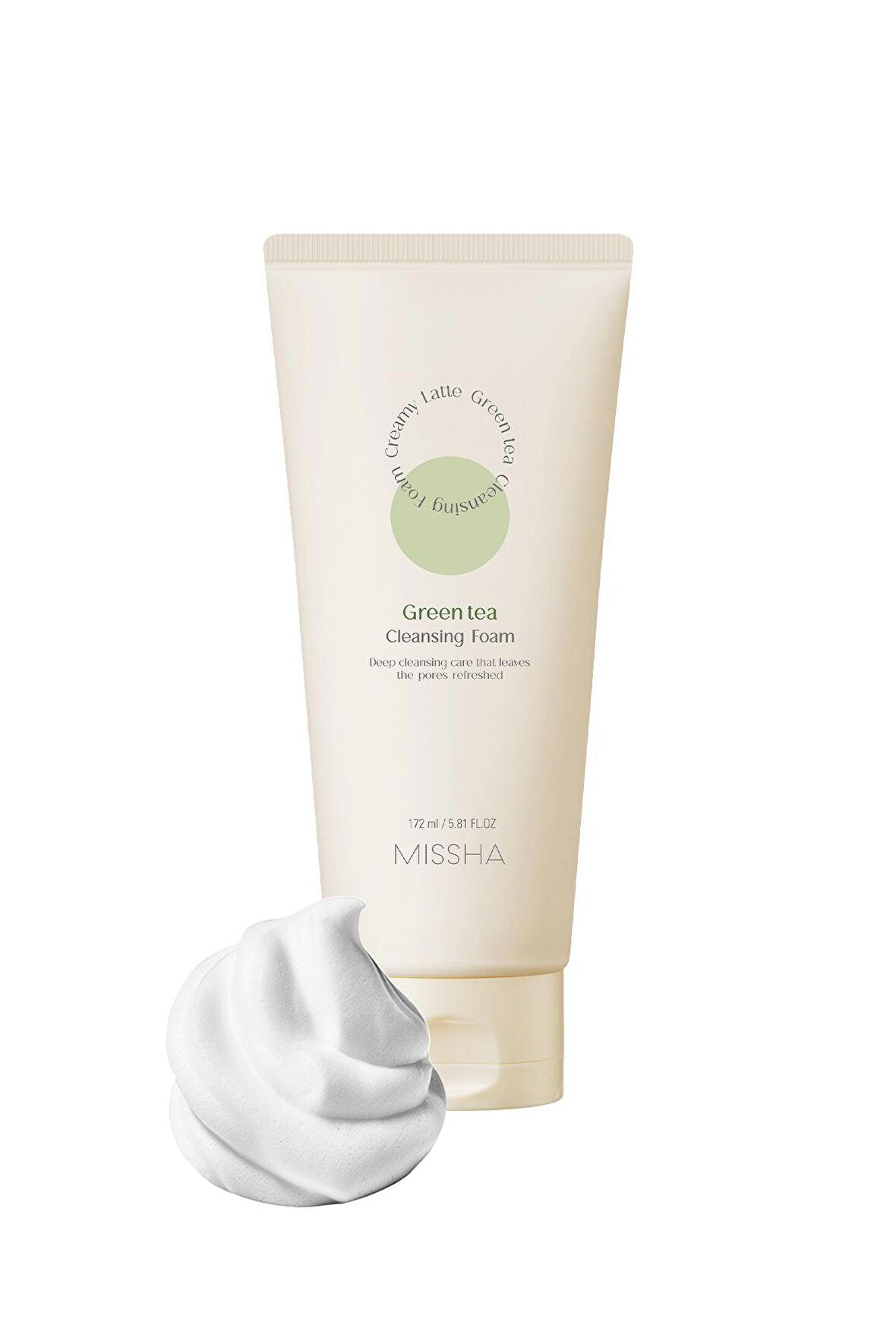 Missha Creamy Latte Karma ve Yağlı Cilt için Arındırıcı Yüz Temizleme Köpüğü 172 ml 