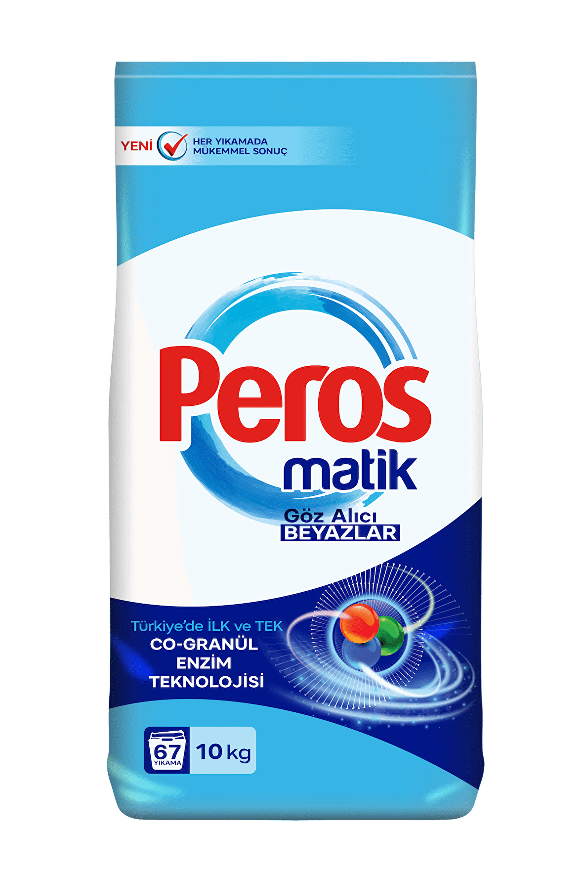 Peros Matik Parfümlü Beyazlar İçin Toz Çamaşır Deterjanı 10 kg 72 Yıkama
