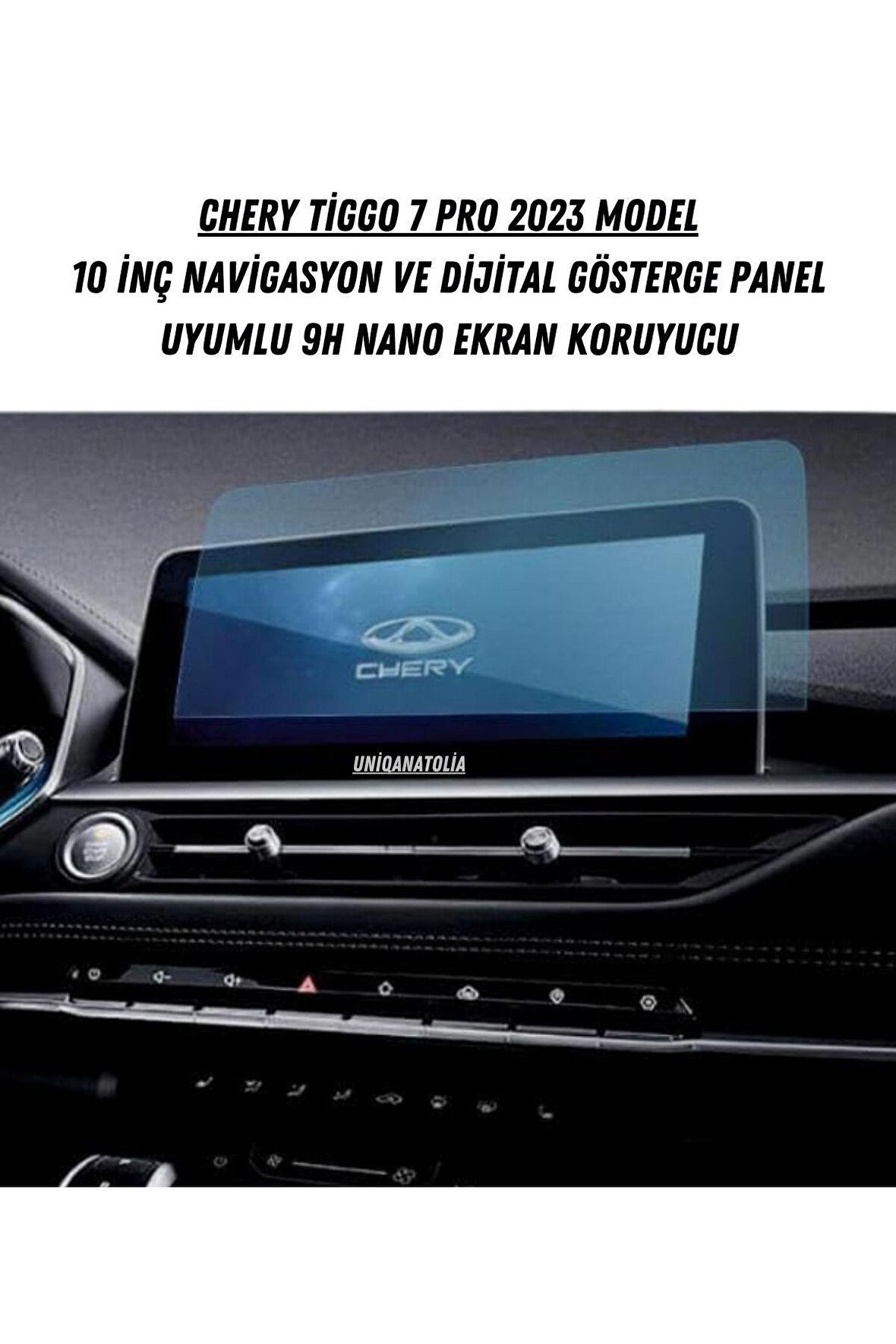 Chery Tiggo7 Pro 2023 Navigasyon ve Digital Gösterge Panel Uyumlu Nano Ekran Koruyucu