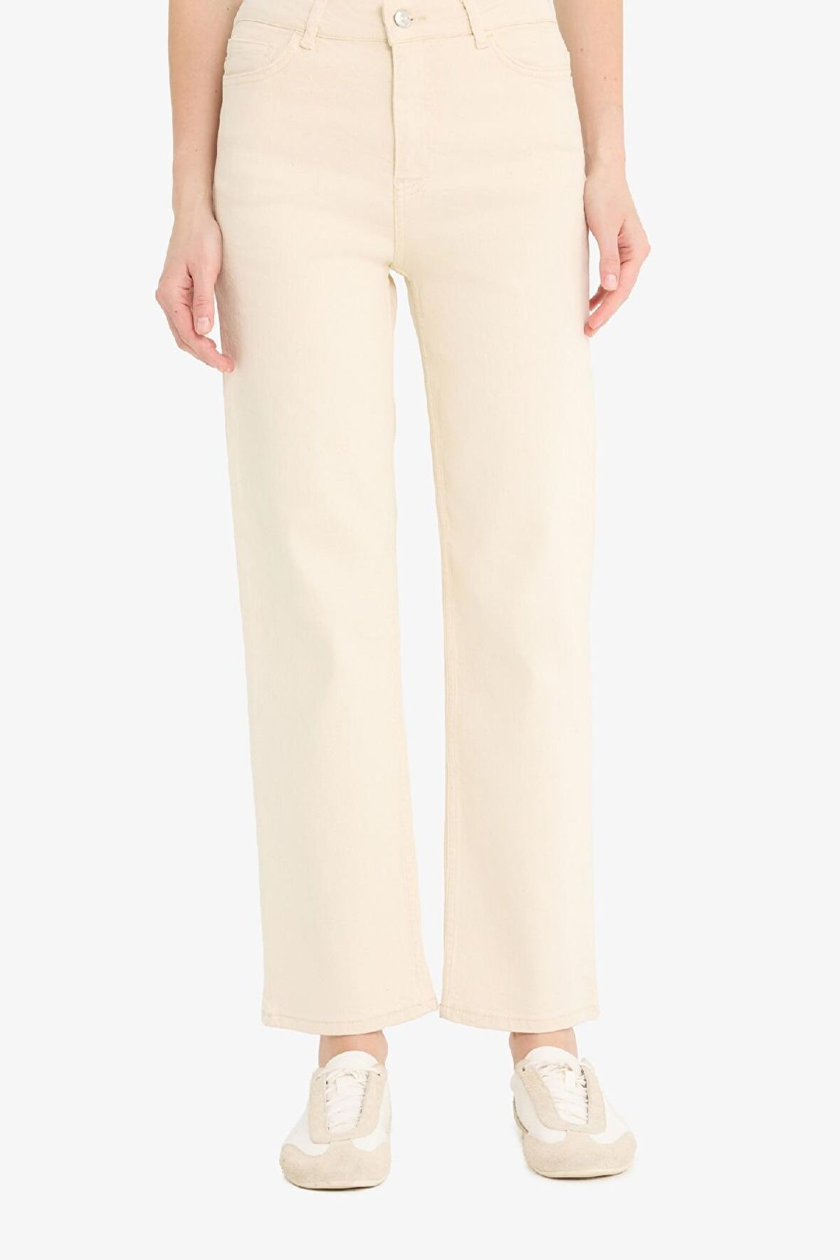 Comfort Straight Yüksek Bel Bilek Boy Jean Pantolon