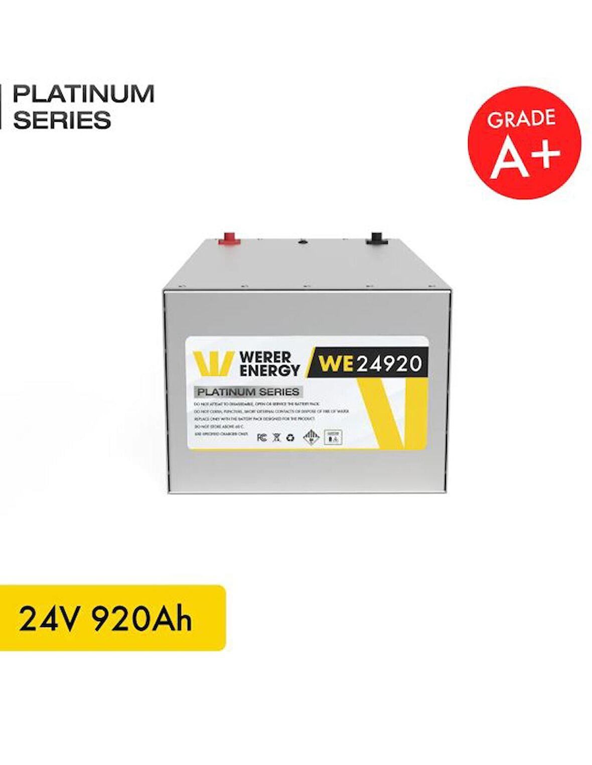 24V 920Ah LiFePO4 Platinum Series Bluetooth'lu Lityum Demir Fosfat Akü 