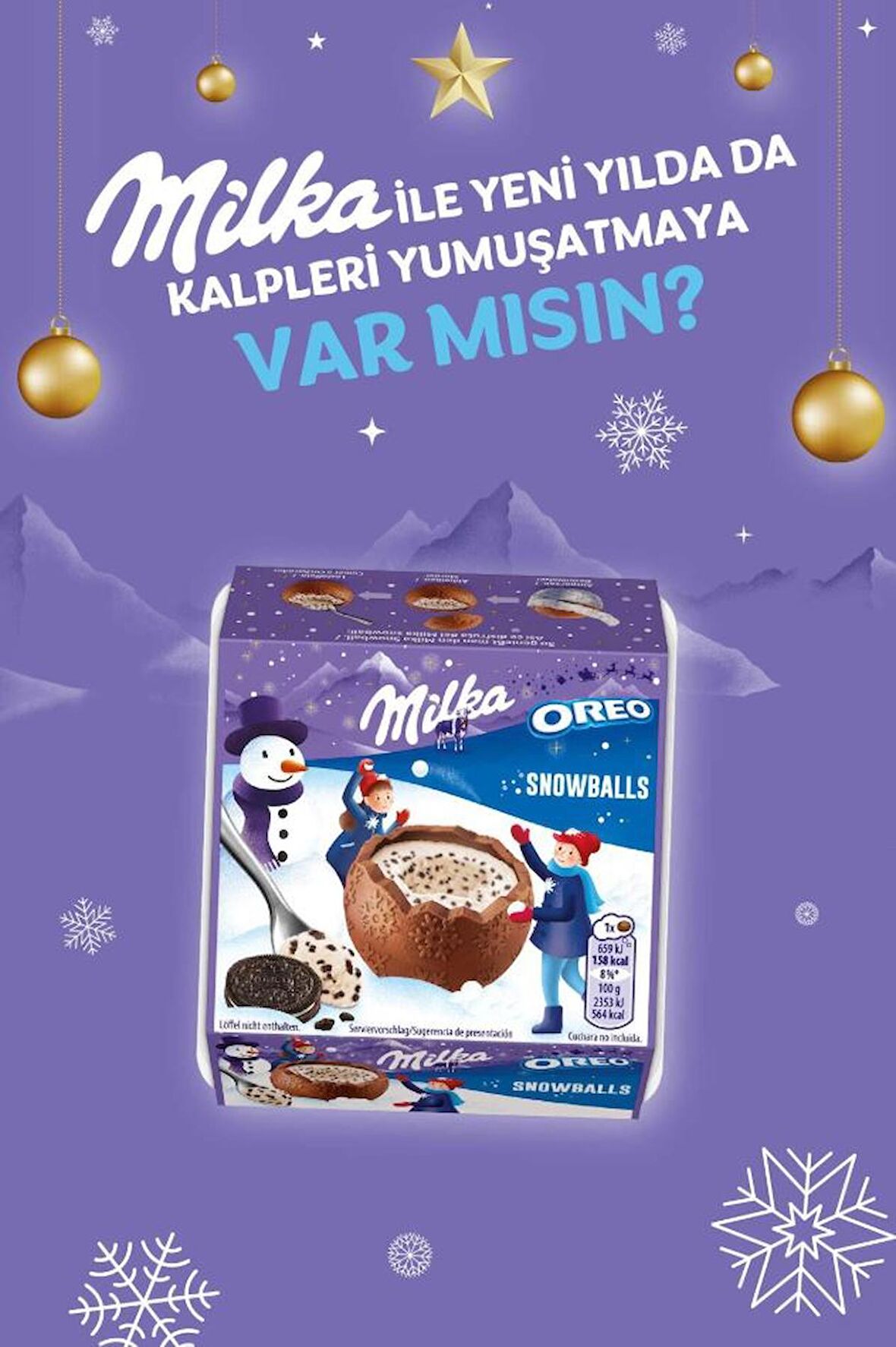 Milka Oreolu Yılbaşı Yumurtası 112 gr – 2 Adet