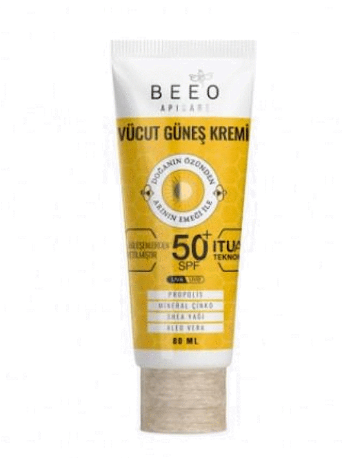 Bee'O 30+ Faktör Tüm Cilt Tipleri İçin Renksiz Yüz Güneş Koruyucu Krem 80 ml