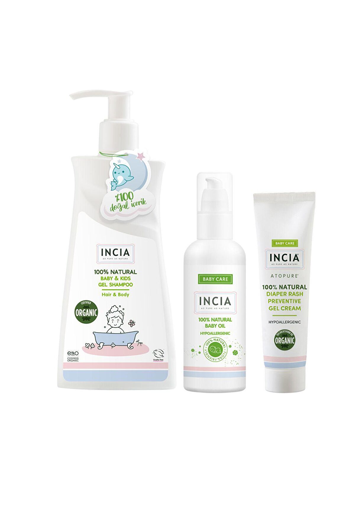INCIA %100 Doğal Bebek Günlük Çözüm Seti