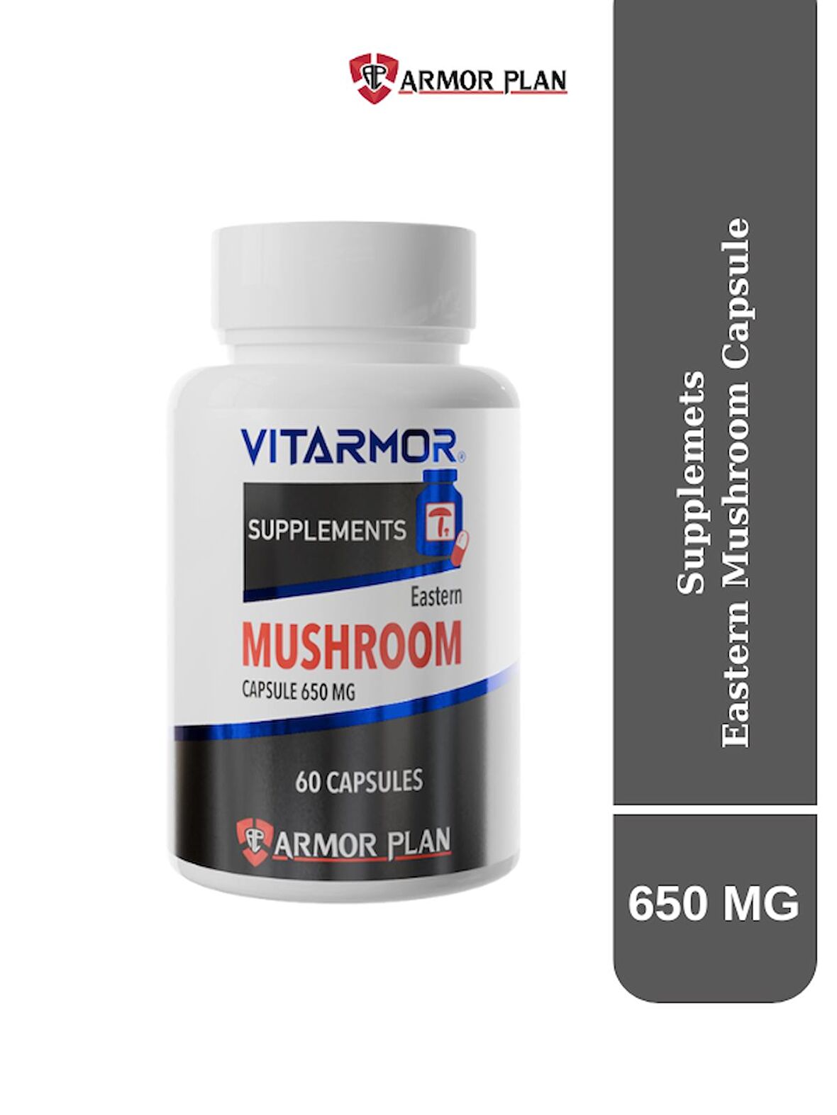 VITARMOR SUPPLEMENTS MUSHROOM KEDİ & KÖPEK Bağışıklık Sistemi Destekleyici 60 Kapsül 650 mg