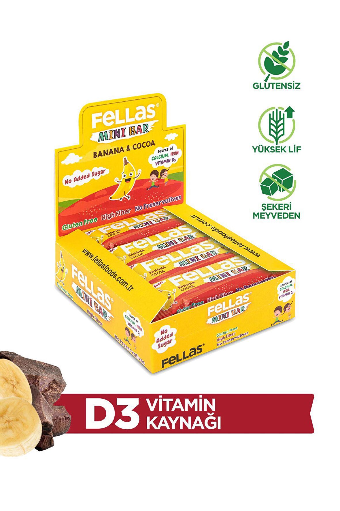 Mini Meyve Bar Muzlu Ve Kakaolu 28 gr X 12 Adet