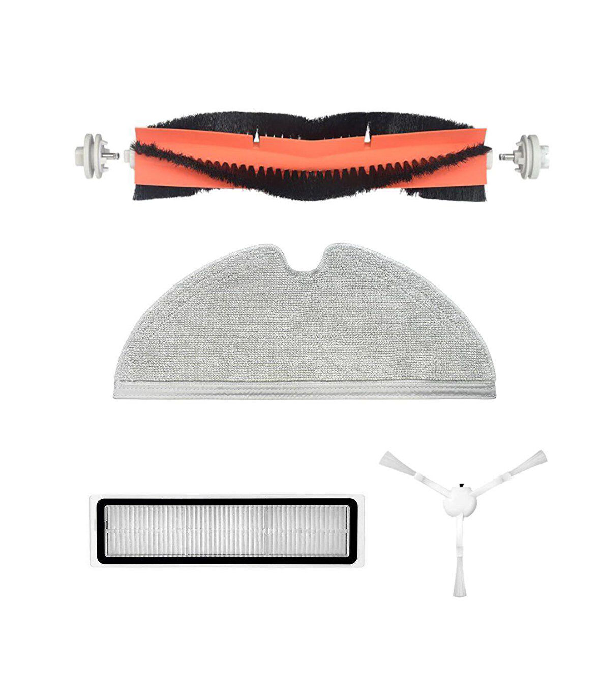 Dreame D9 Uyumlu Yedek Fırça Filtre Mop Seti-4 Parça