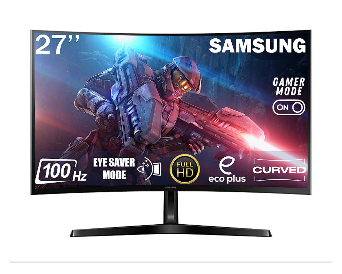 SAMSUNG S3 LS27D366GAUXUF 27'' FHD 100Hz 4ms VA Curved Monitör