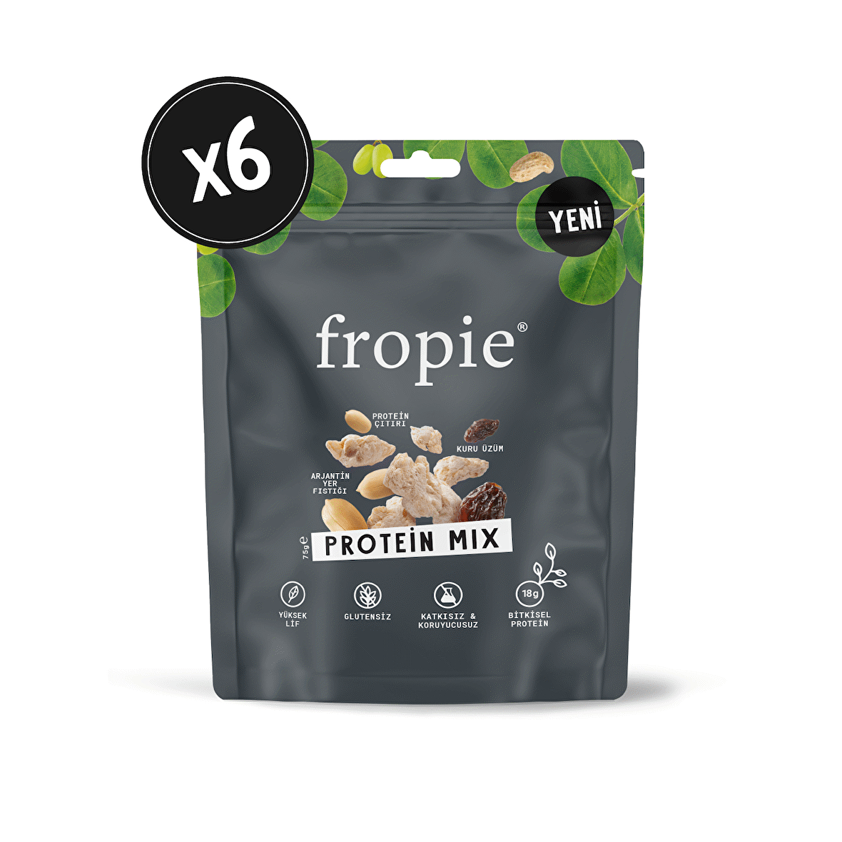 Karışık Kuruyemiş - Protein Mix 75 gr x 6 Adet