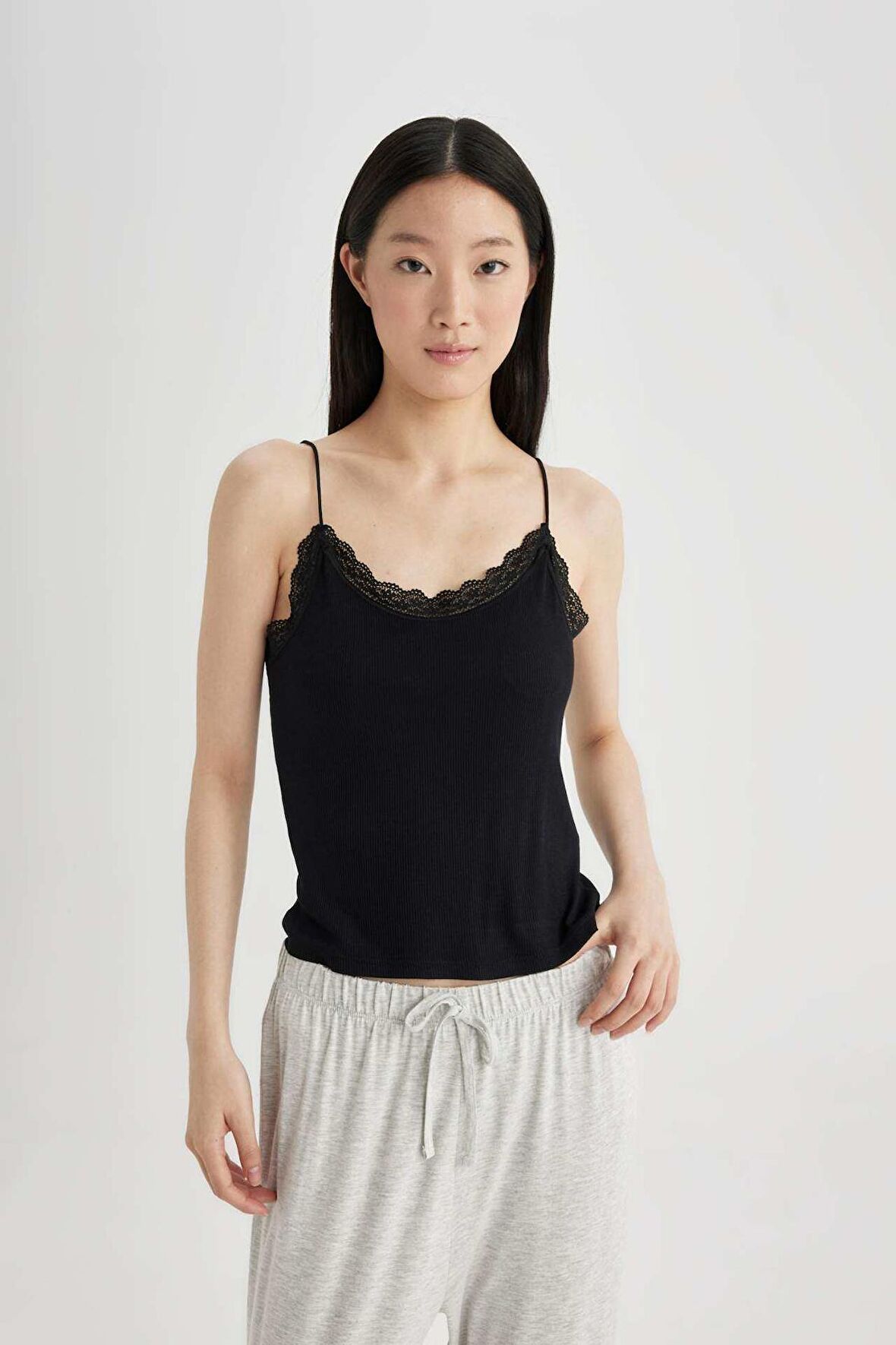 DeFacto Regular Fit Ribana Atlet-Fall in Love A9744AX24SPBK81
