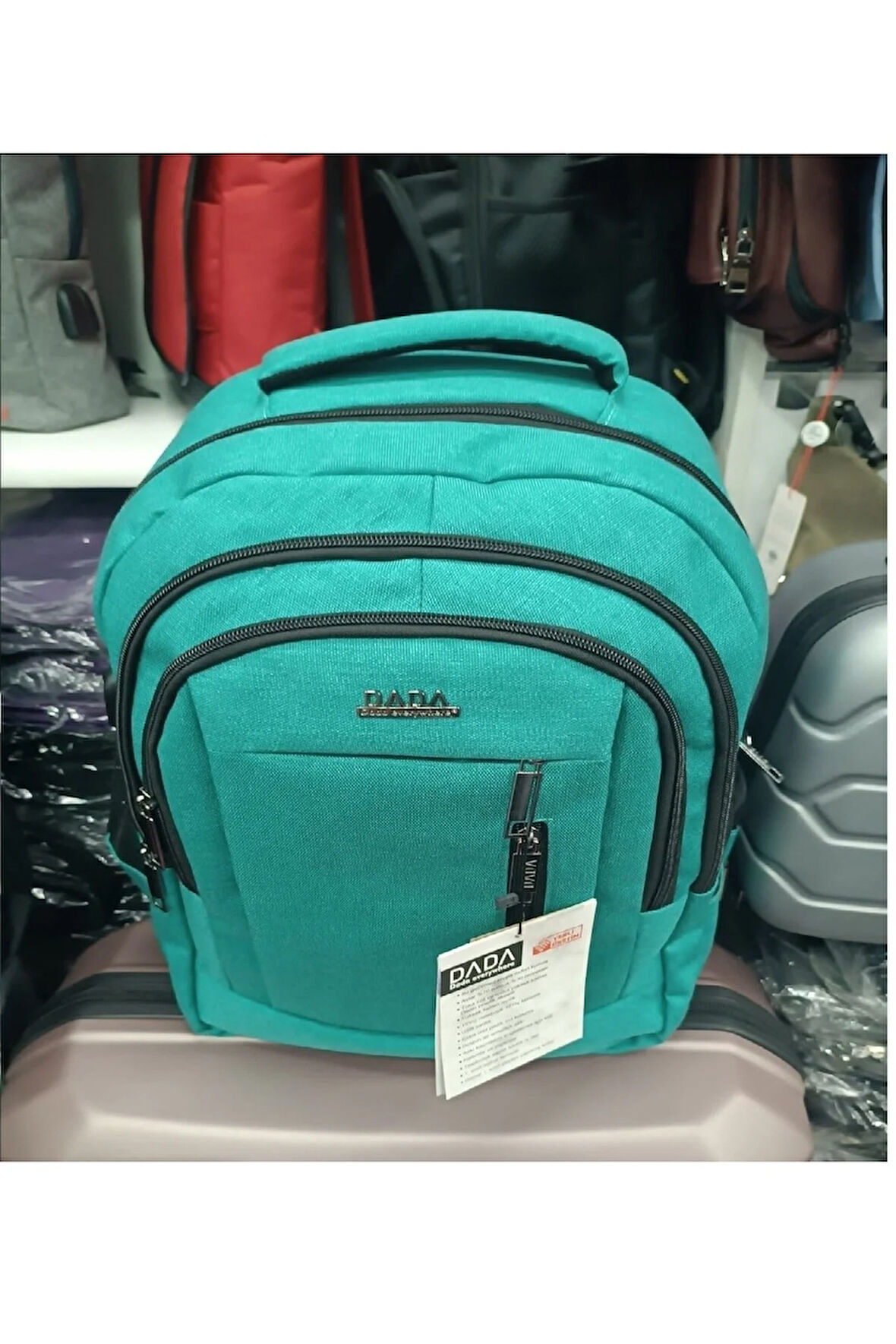 Su Geçirmez Europa Export Kumaş Sırt Çantası Usb Bağlantılı Ortopedik Sırt Detaylı