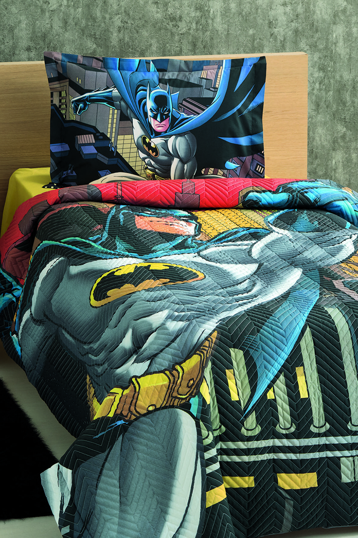 Özdilek Tek Kişilik Lisanslı Sarı Batman Dört Mevsim Set Kapitone Set Sarı