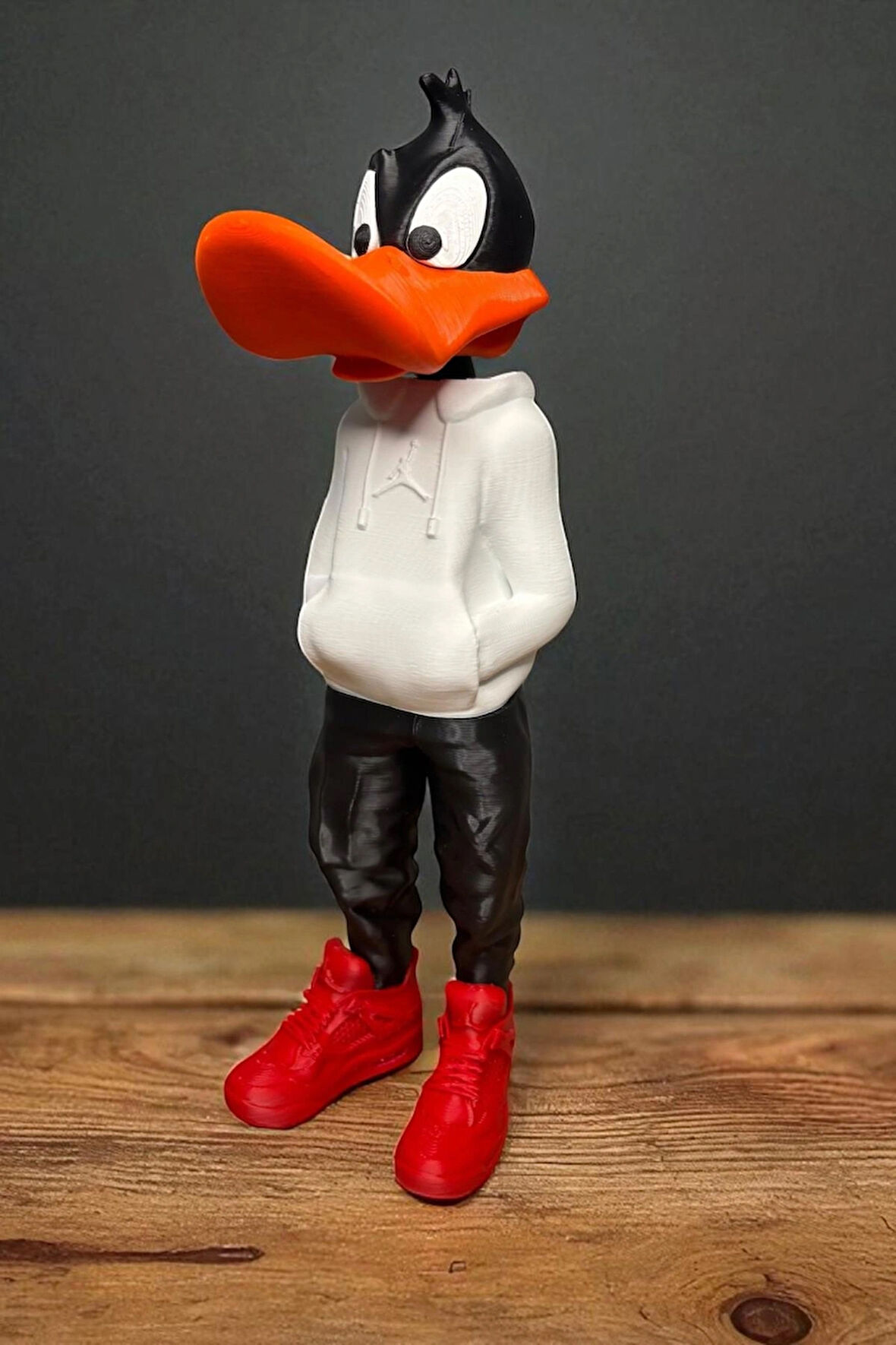 26 CM 3D baskı Daffy Duck figürü, Looney Tunes figür, çizgi film figürü
