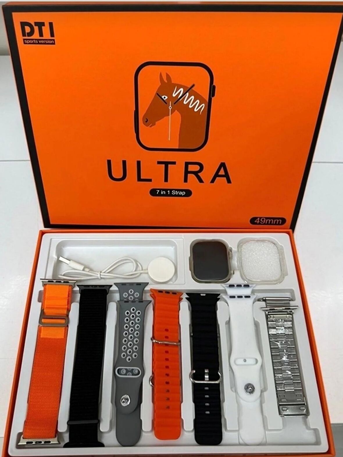 Ultra 7 In 1 Akıllı Saat 7 Kordonlu Takvim Spor Whatsapp Menülü 7in1