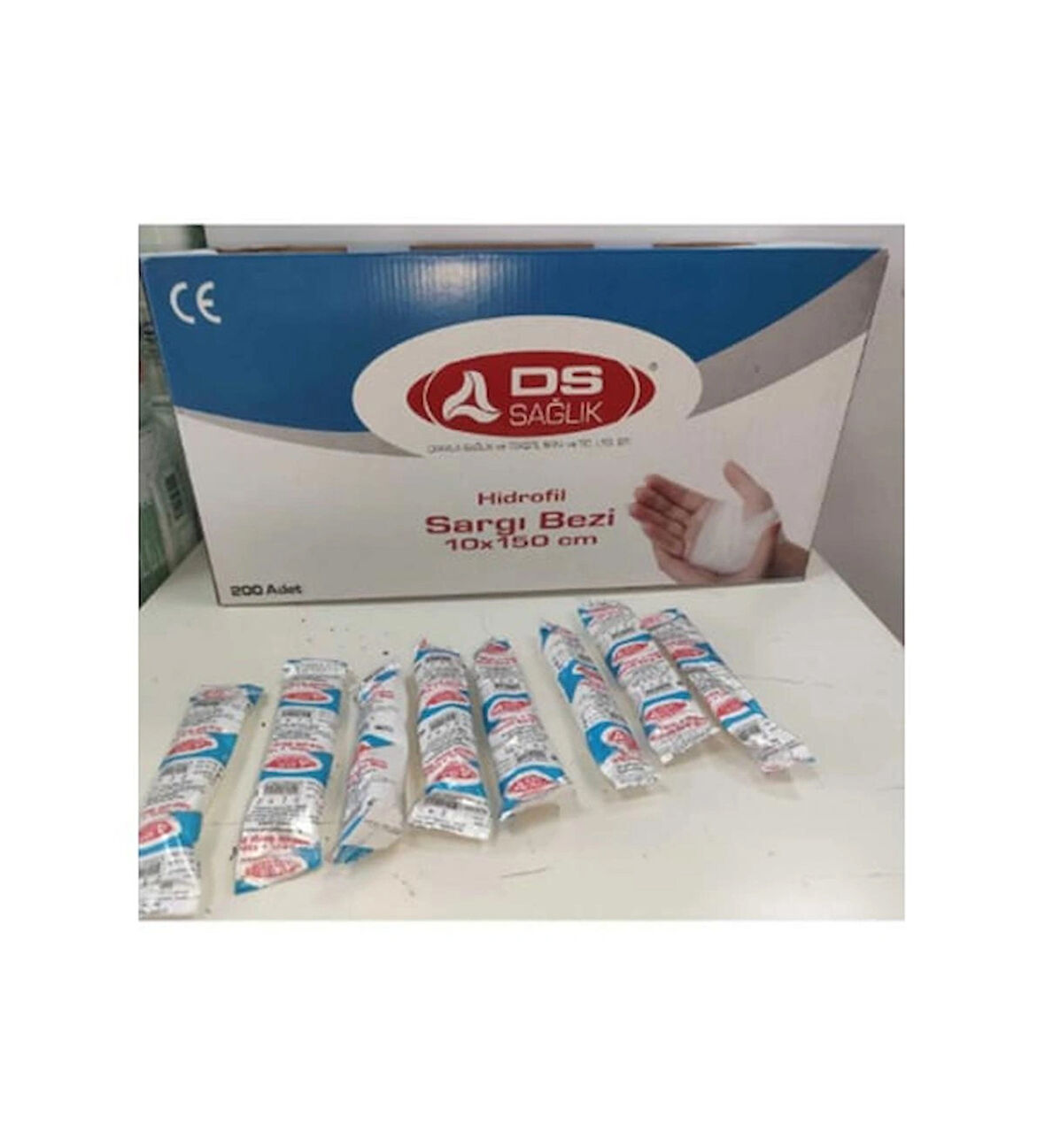 D'S Damla Sağlik Hidrofil Sargı Bezi 10cm X 150cm - 200 Adet (RULO)
