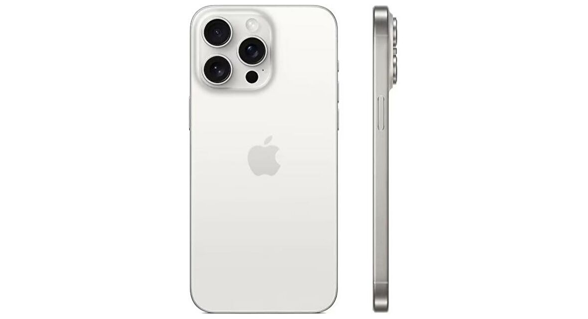 Yenilenmiş iPhone 15 Pro Max 1 TB Beyaz B Kalite Cep Telefonu