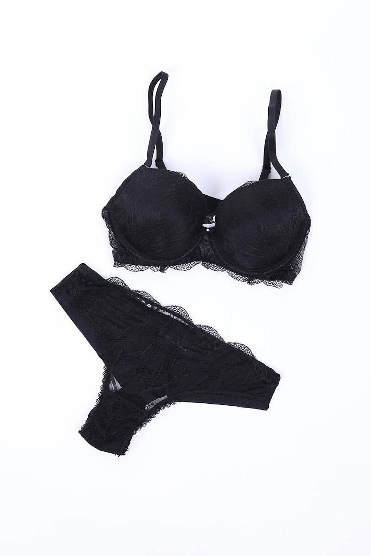 Pierre Cardin Kadın Dantelli Desteksiz Regular Sütyen Takım