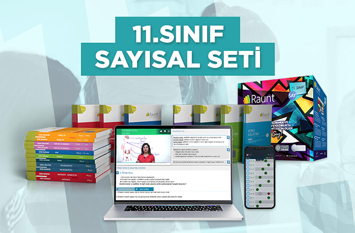 11. Sınıf SAY (37 Kitap, Mobil/Web) Yapay Zekalı, Üniversiteye Hazırlık Seti