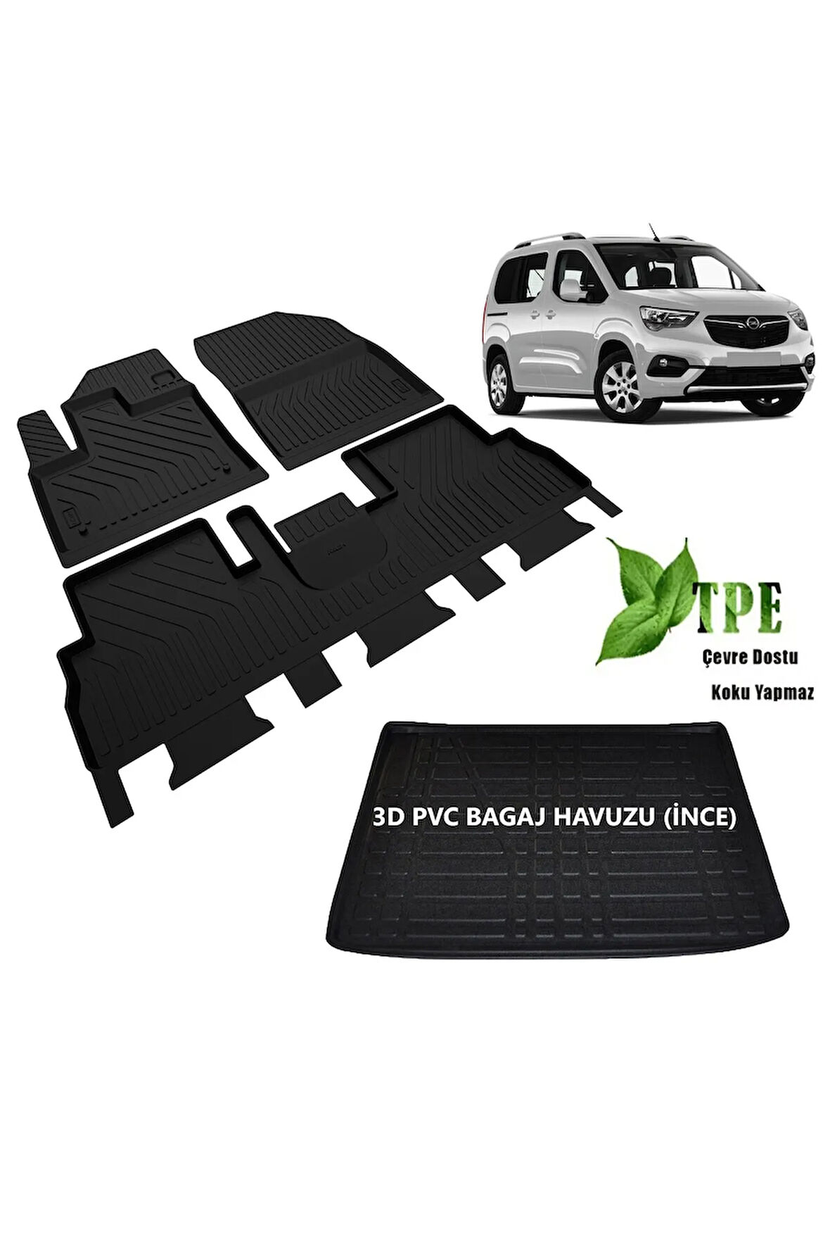 Opel Combo Paspas Bagaj Havuzu Set 2019 2020 2021 2022 2023 2024