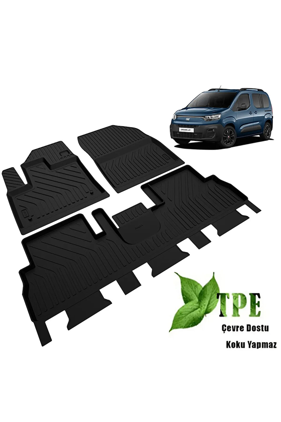 Fiat Doblo Havuzlu Paspas Kokusuz Yumuşak Yeni Doblo 2023 2024 Yeni Doblo
