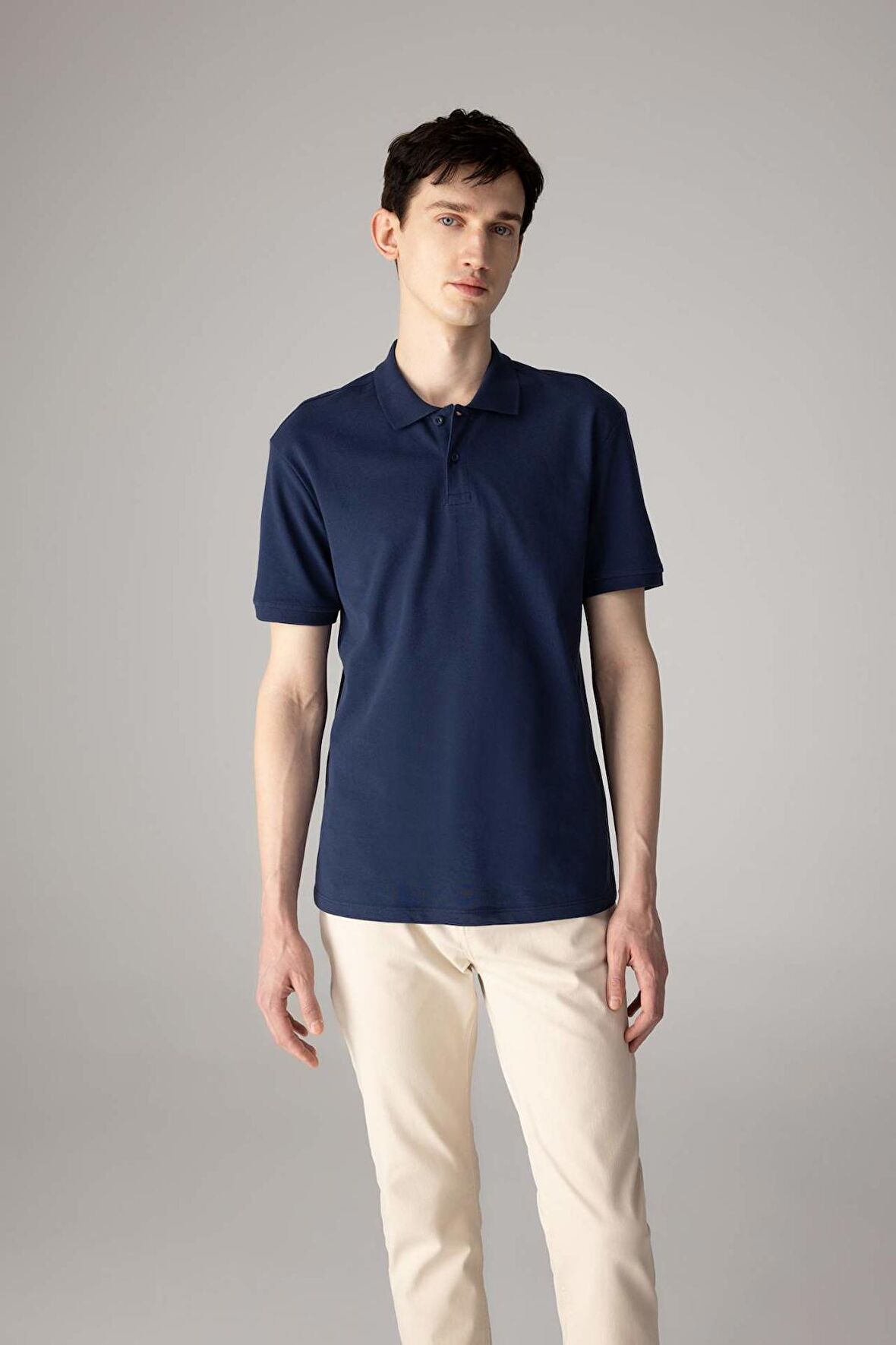 DeFacto Regular Fit Kısa Kollu Basic Düz Pike Kumaş Polo Tişört C1293AX24SPNV241