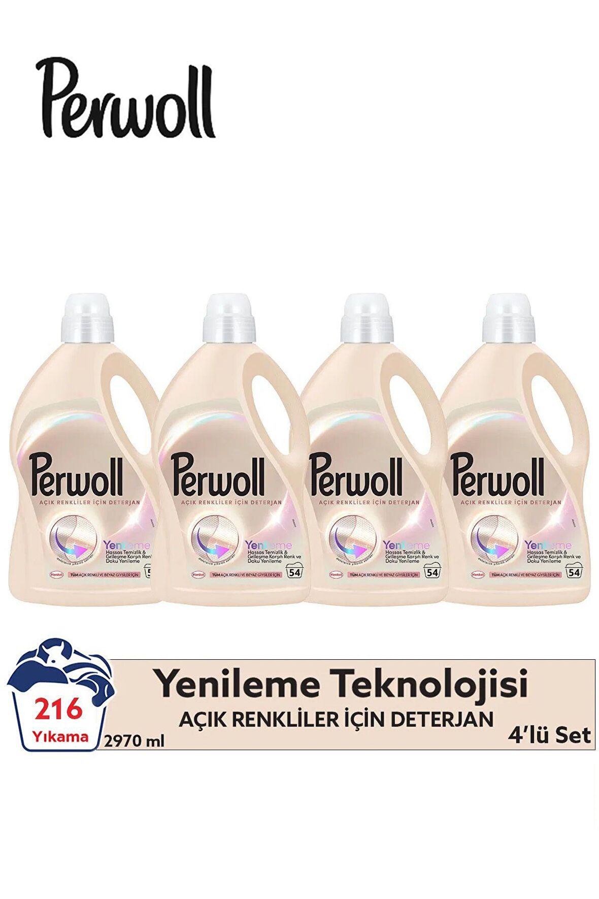 Perwoll Hasas Yenileme Beyazlar 4x 2.97L 216 Yıkama