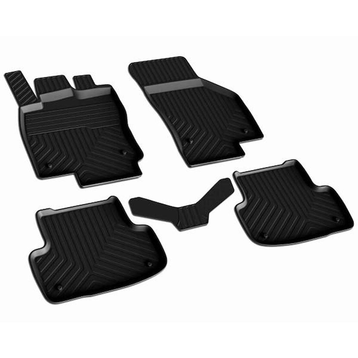 Skoda Octavia 3  Ferrous 4D Havuzlu Kauçuk Paspas 2013 2019