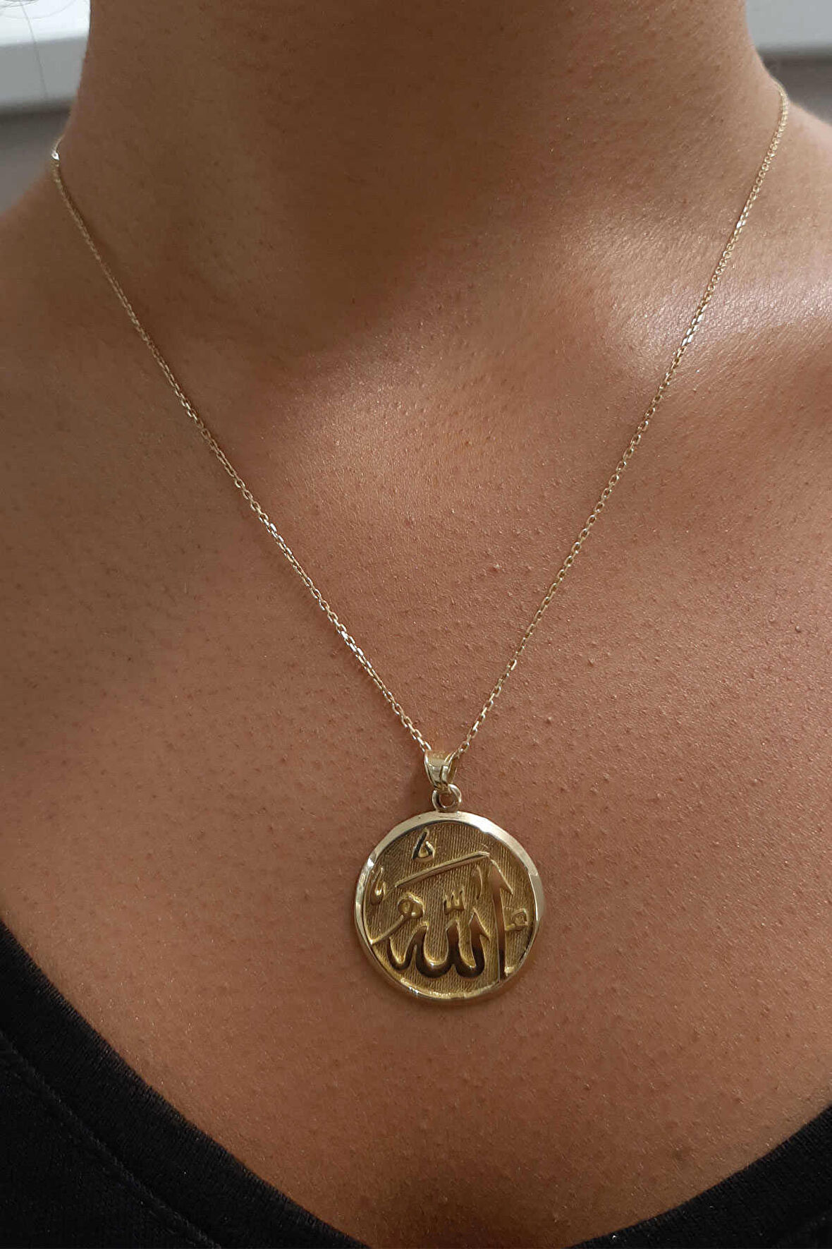 14 Ayar Altın Maşallah Kolye