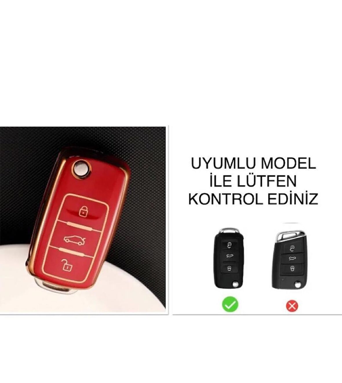 Vw Tiguan Jetta Golf 5 Golf 6 Scirocco Polo Caddy Lüks Anahtar Koruma Kılıf 2.Resime Bakınız