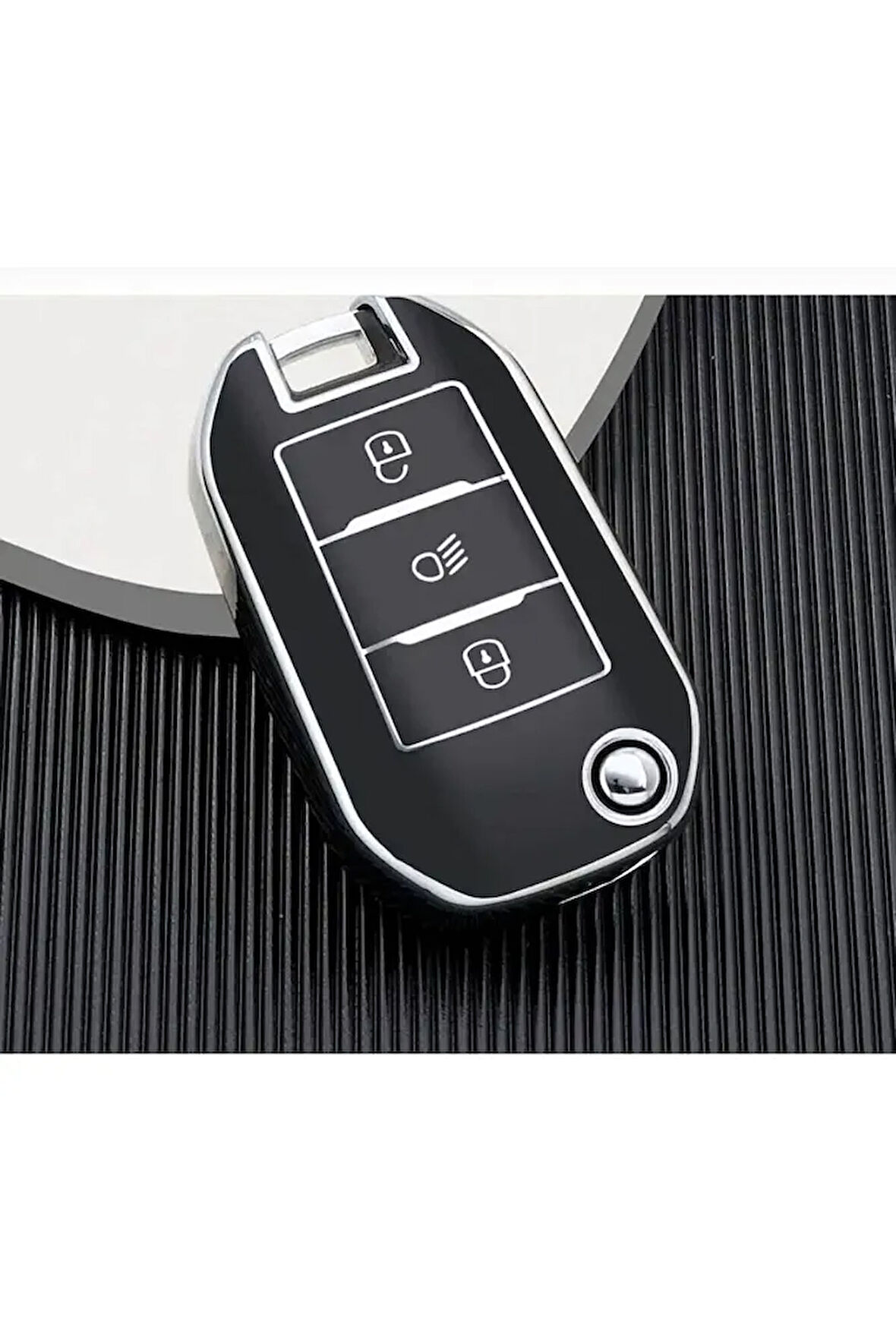 Peugeot 3008 208 308 508 Rifter Anahtar Kılıfı Siyah Krom 2.Resime Bakınız Lütfen