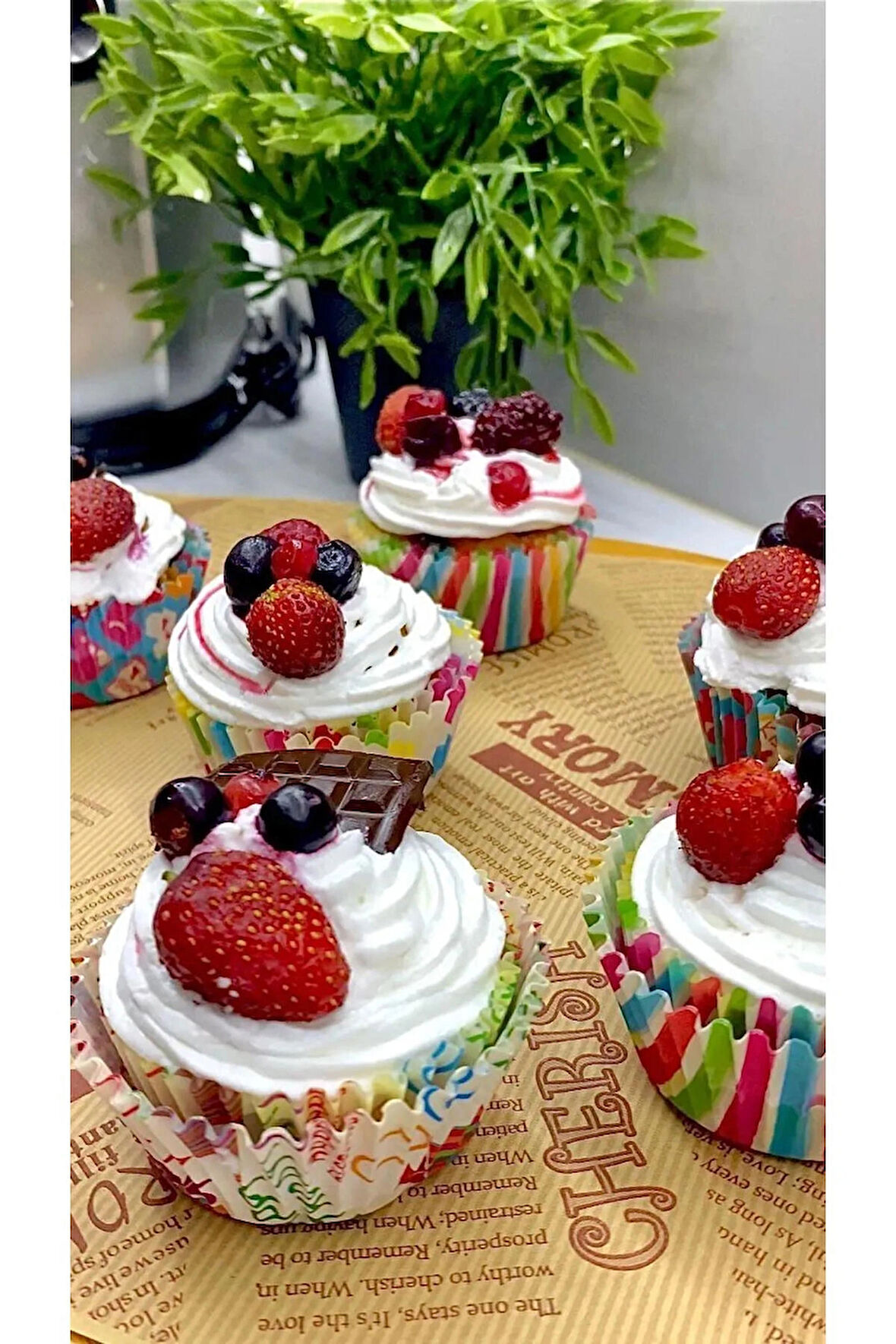 100 Adet Renkli Muffin Cupcake Kalıpları Kek Kapsülü Cupcake Muffin Kağıt Kek Kalıbı