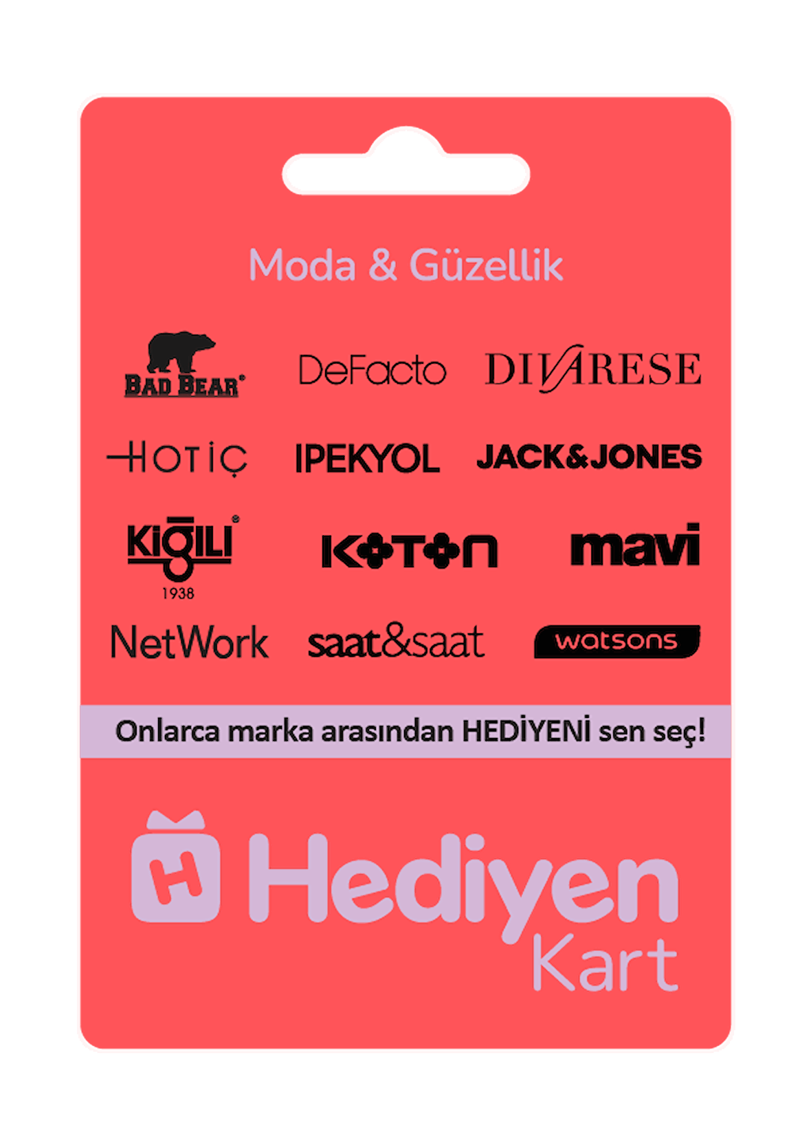 Hediyen Kart - Moda & Güzellik- 5000 TL