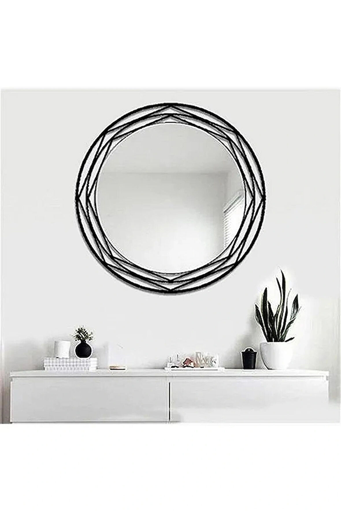 FAVdecor Modern Metal Dekoratif Duvar Aynası, Modern Eşsiz Ayna, Tam Boy Ayna, Modern Ev Aynası