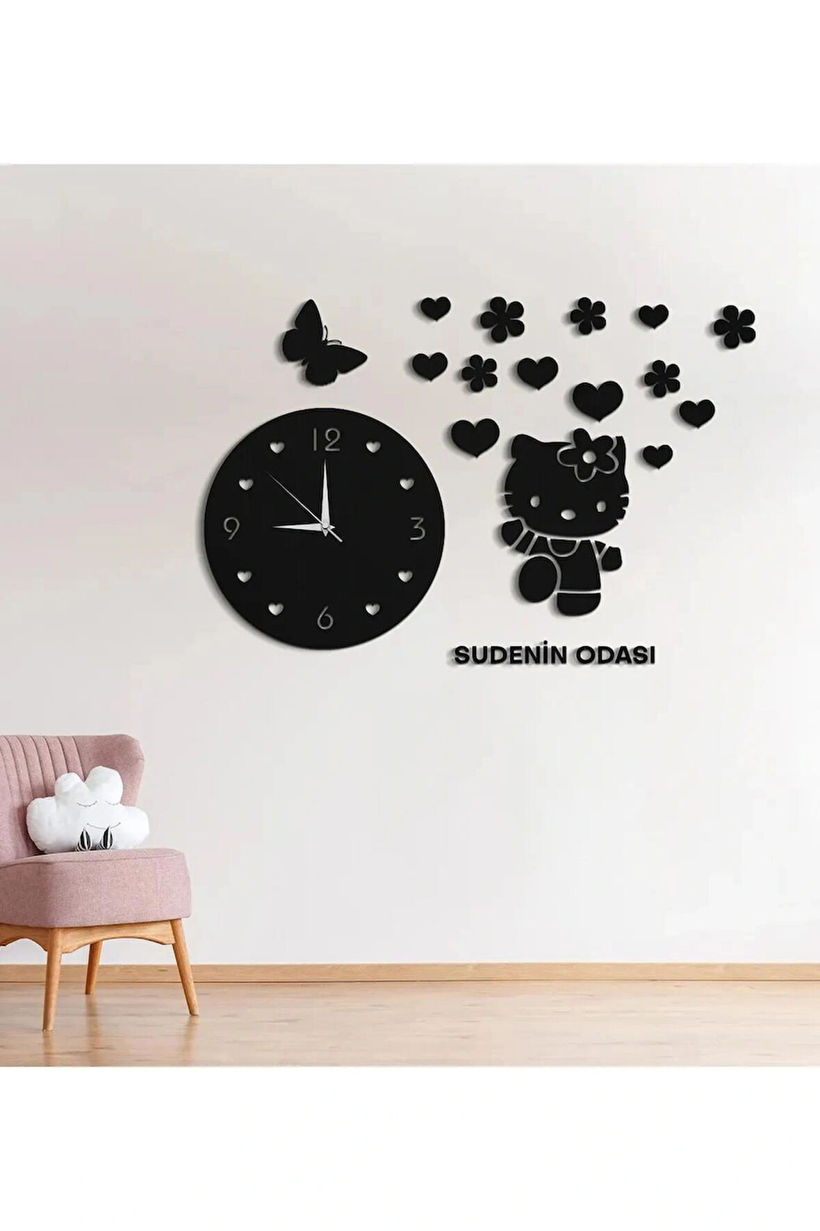 Çoçuk  Otodası Modern Dekoratif Dekor Duvar Saat-İsim bildirim yapınız