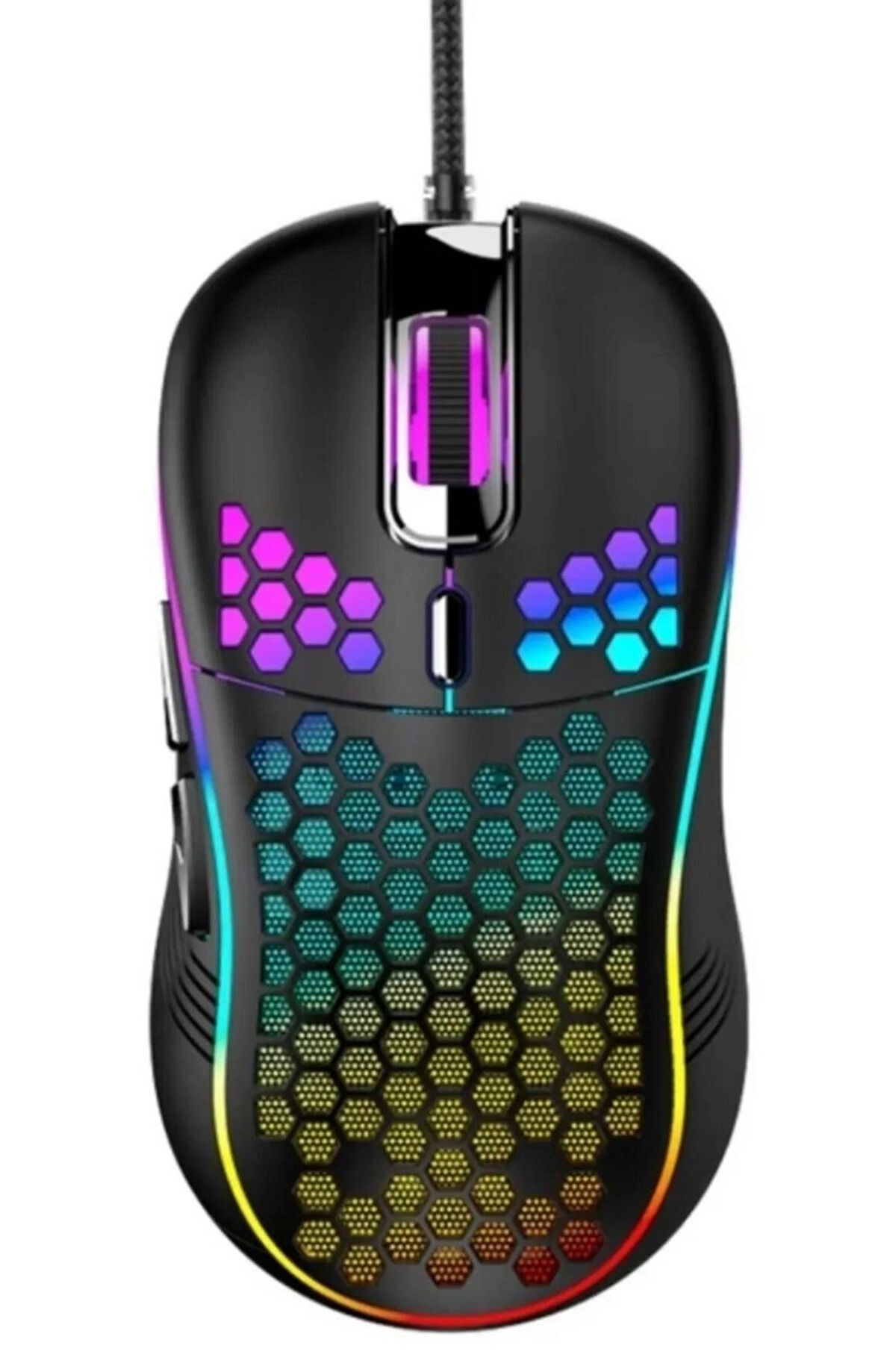 Rgb Led Işıklı Oyuncu Mouse Gaming 800-2400 Dpi 0 Oyun Mouse Mat Siyah