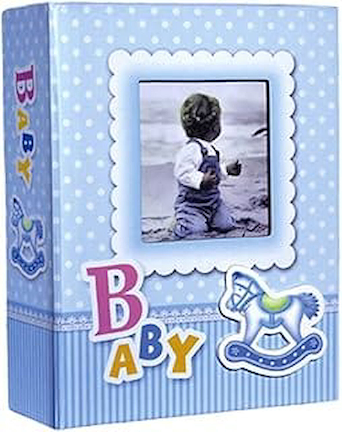 Rabsev 10X15Cm 100 Fotoğraf Kapasiteli Lüks Bebek Fotoğraf Albümü (Mavi̇)