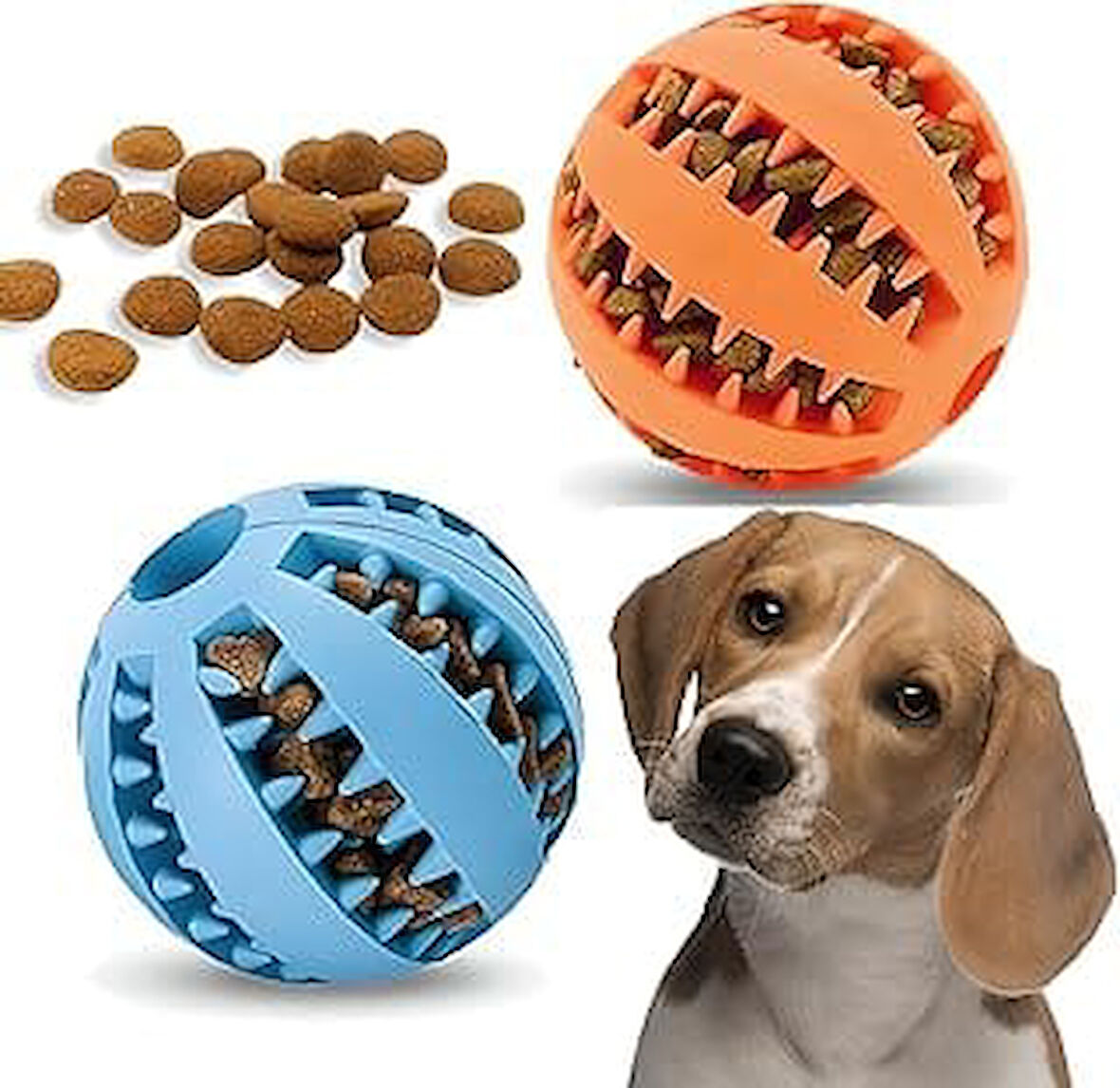 Aee® Mama Hazneli Köpek Eğitim Ve Oyun Topu Doğal Kauçuk Denta Eğlence Topu Parçalanmaz Dayanıklı Kö