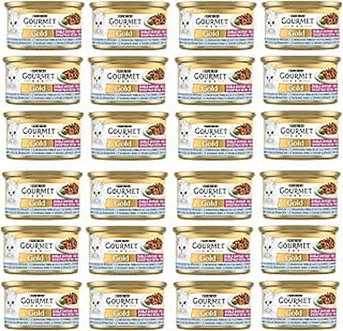 Gourmet Gold Çifte Lezzet Okyanus Balığı & Sebzeli Yaş Kedi Maması (24 X 85 Gr)