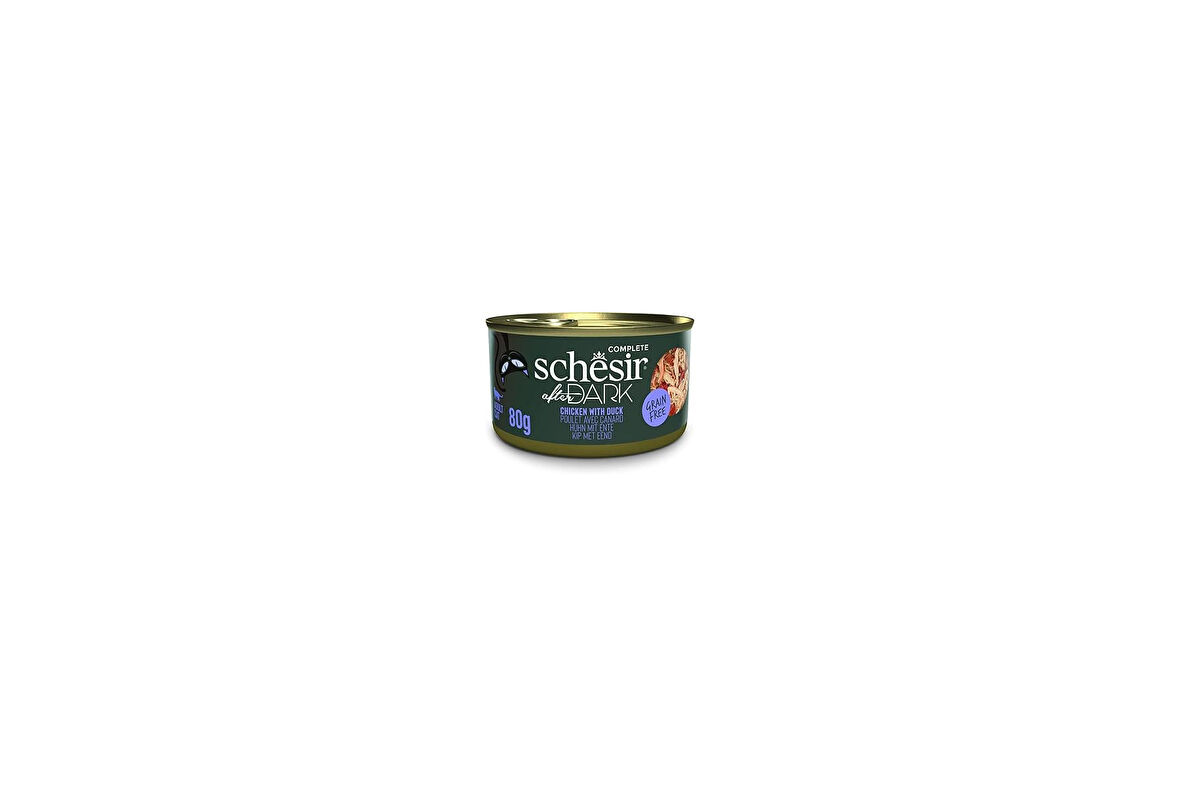 Schesir After Dark Tavuk ile Ördek Et Suyunda Yetişkin Konservesi 80g