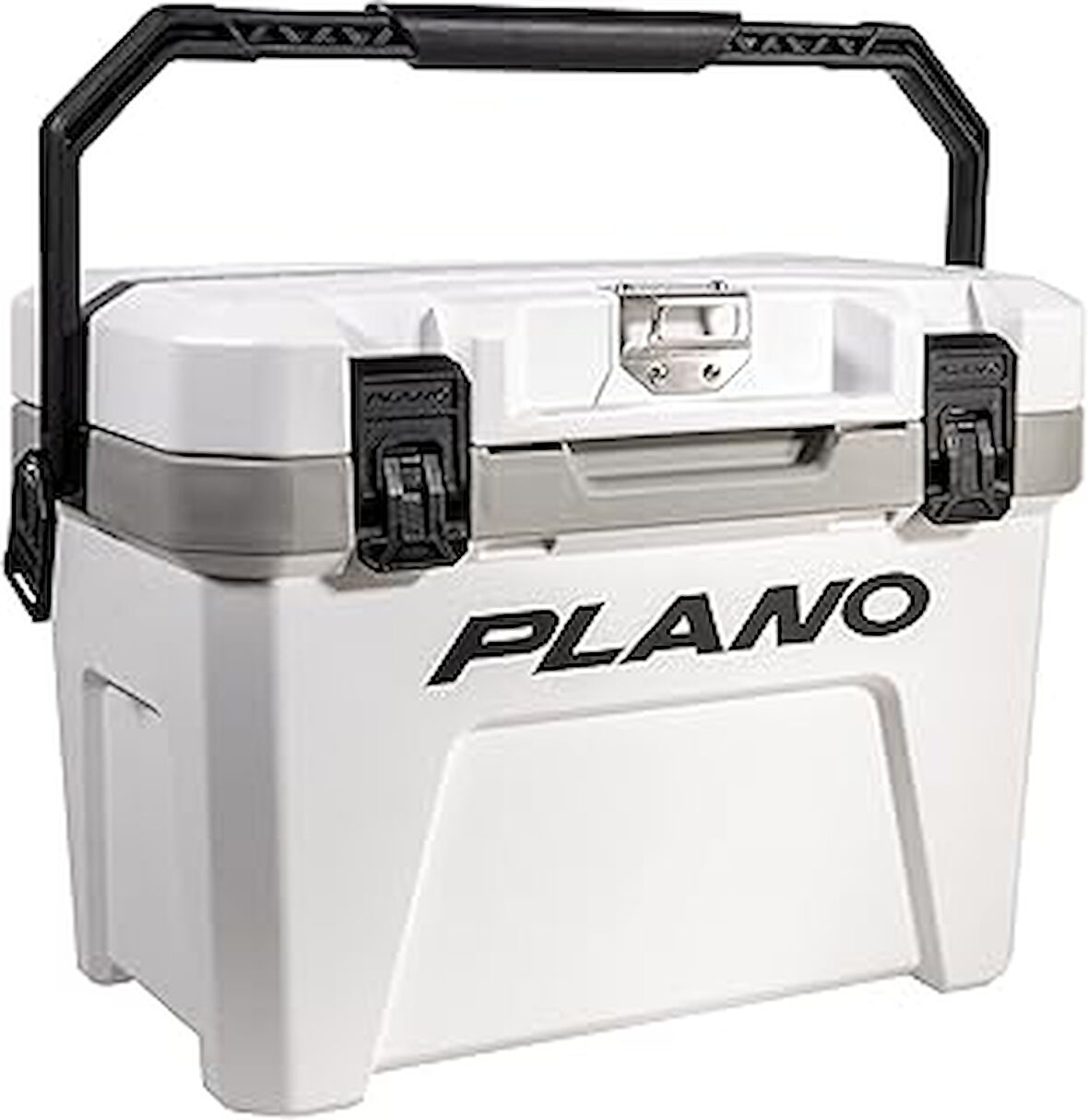 Plano Frost 21 Quart Sert Soğutucu, Kuru Sepet İçerir, Küçük, Beyaz ve Siyah, Dayanıklı, Yalıtımlı Buz Sandığı Kamp, Balık Tutma ve Bagaj Kapağı