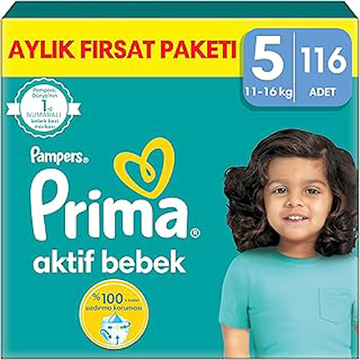 Bebek Bezi Aktif Bebek 5 Beden 116 Adet Junior Aylık Fırsat Paketi