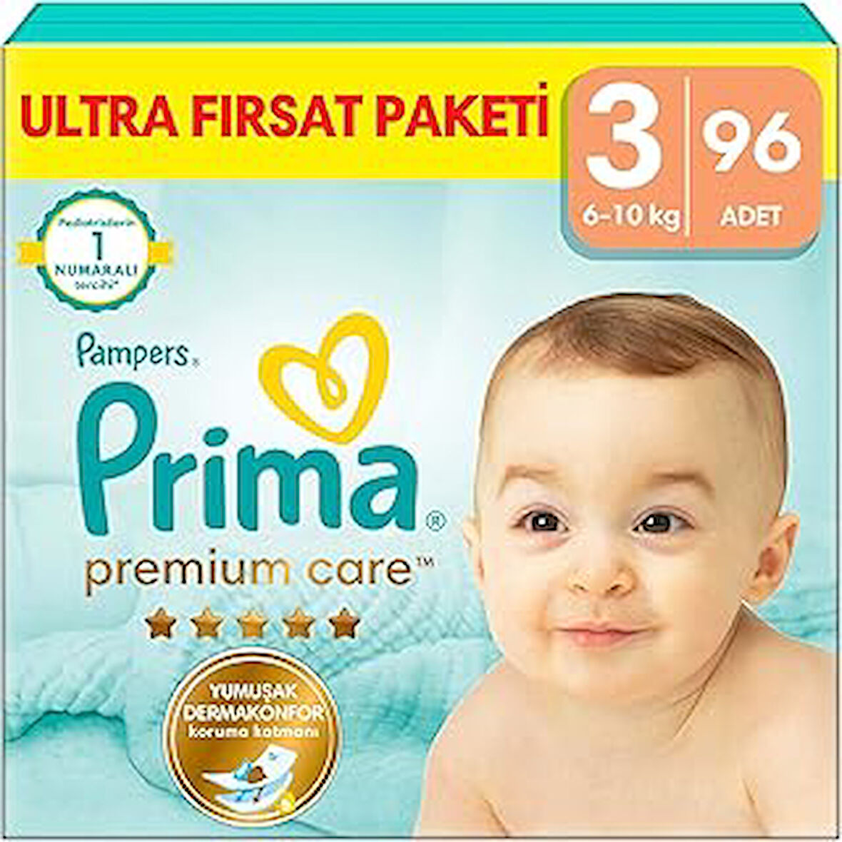 Bebek Bezi Premium Care 3 Numara 96 Adet Ultra Fırsat Paketi