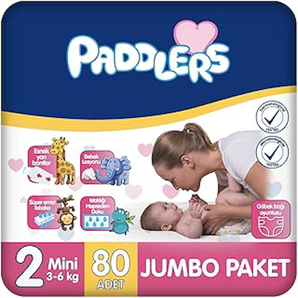Paddlers 2 Numara Mini 3-6 kg Bebek Bezi