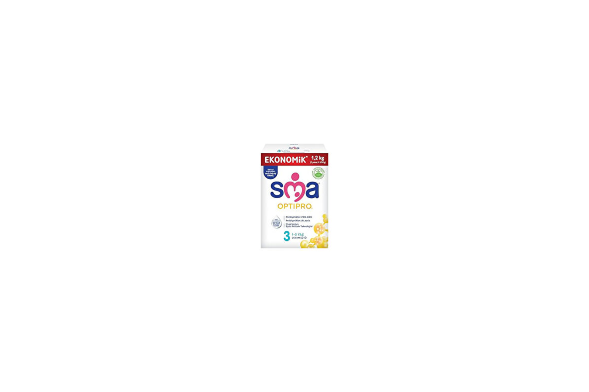 Sma Optipro 3, 1-3 Yaş Devam Sütü, 1.2 Kg (2 X 600 G)