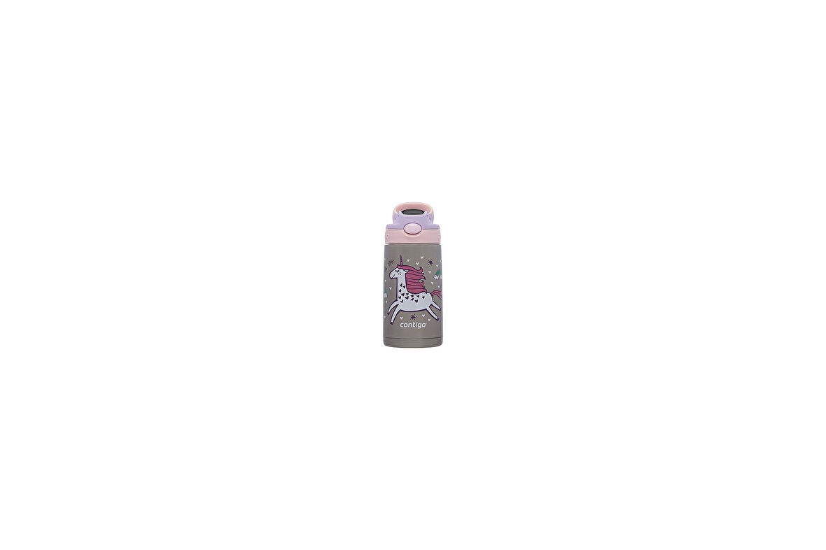 Contigo Üniseks Easy Clean Autospout Çocuk Içecek Şişesi, Pipetli,Unicorn,Pembe,380 Ml,Unicorn