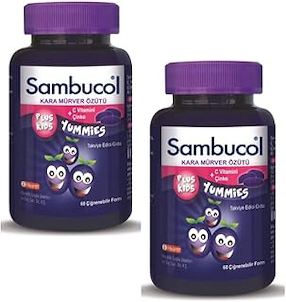 Sambucol Plus Kids Yummies Kara Mürver 60 Adet 2'li