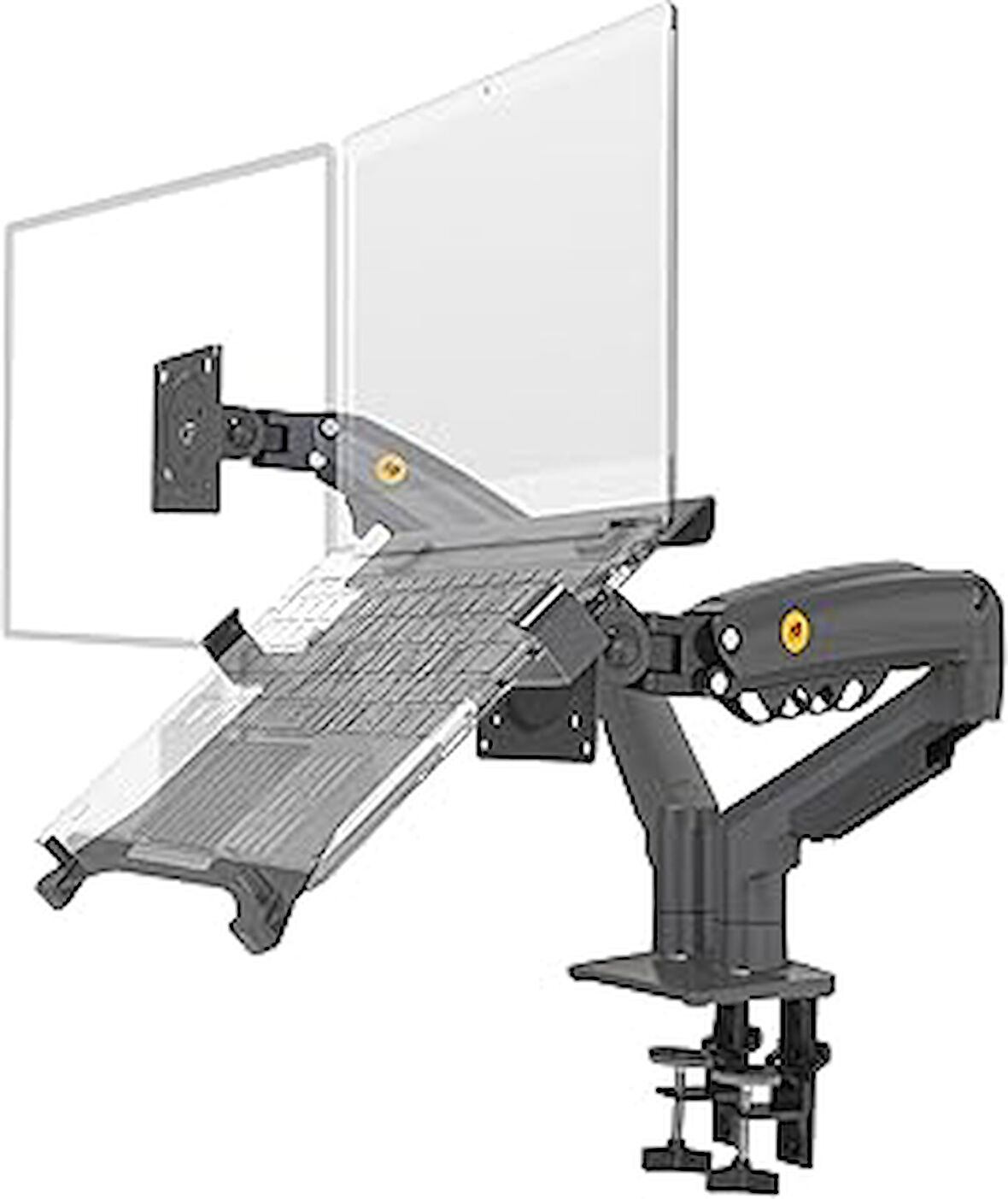 Ergoflex North Bayou Nb F160-Fp Çift Kol Profosyonel 17-27" Monitör Tutucu Ve Laptop Standı