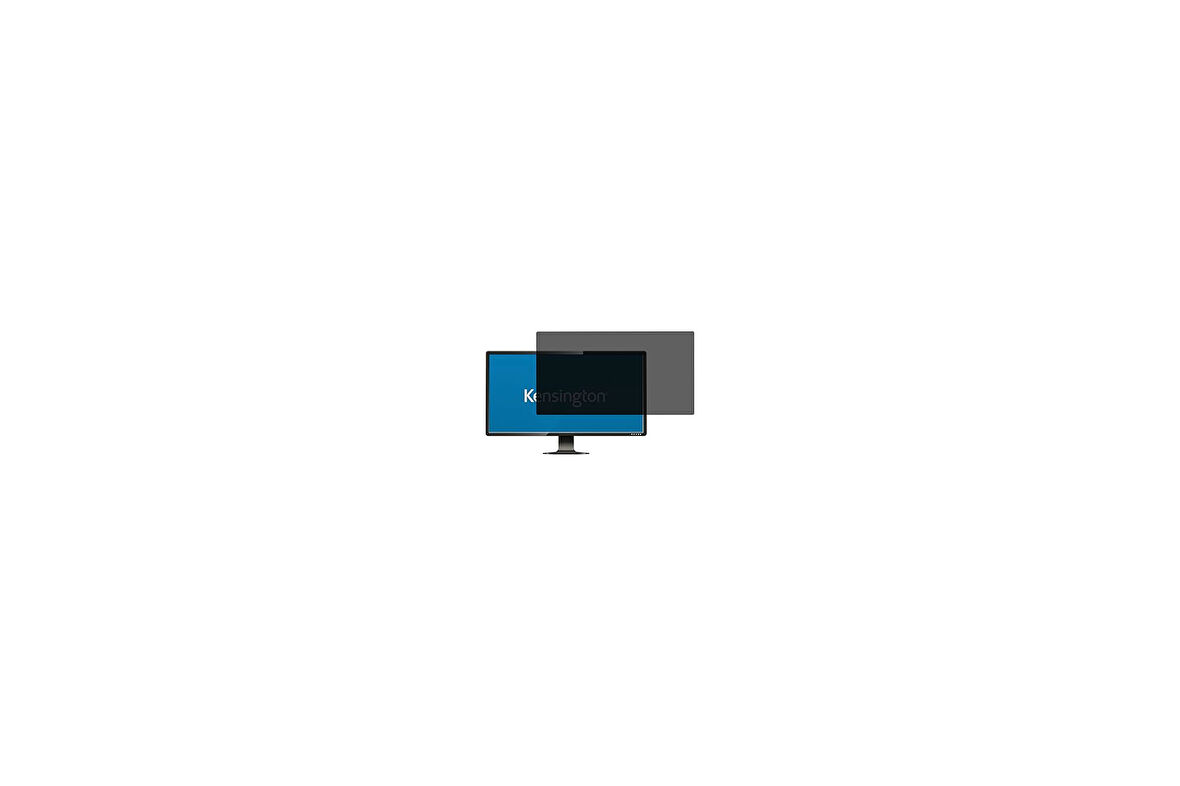 Kensington 626488 Monitörü Gizlilik Ekranı Filtresi 2 Yönlü Çıkarılabilir, 24"